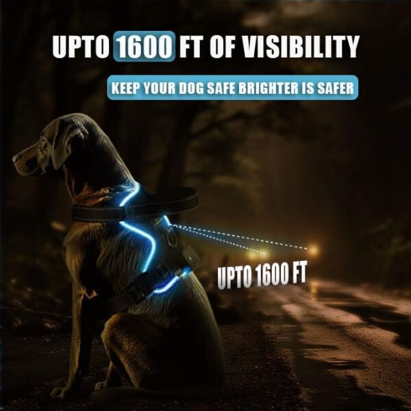 Limited time deal-50% Blue (LED) Light Dog Harness | Dog Harness Medium Sized Dog | - Image 3