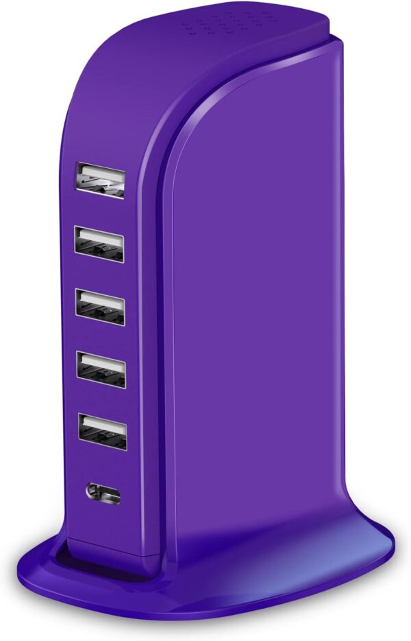 Big Spring Deal-46% iPhone Charger Fast Charging Upoy, Multi Device USB Charging Station, 6 Ports