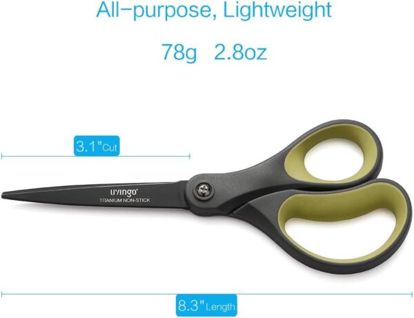 Limited time deal-50% LIVINGO 2 Pack 8" Titanium Non-Stick Scissors, Professional Stainles - Image 2