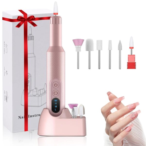 Limited time deal-50% Electric Nail Drill, Professional Cordless Nail Drill for Acrylic and Gel