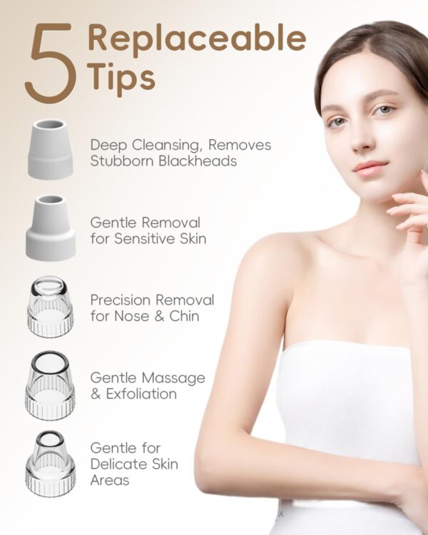 Limited time deal-63% Facial Pore Blackhead Remover Vacuum - Face Cleaner and Blackhead Extractor - Image 2