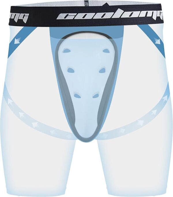 Limited time deal-40% COOLOMG Mens Compression Shorts with Cup Athletic Sliding Und - Image 2