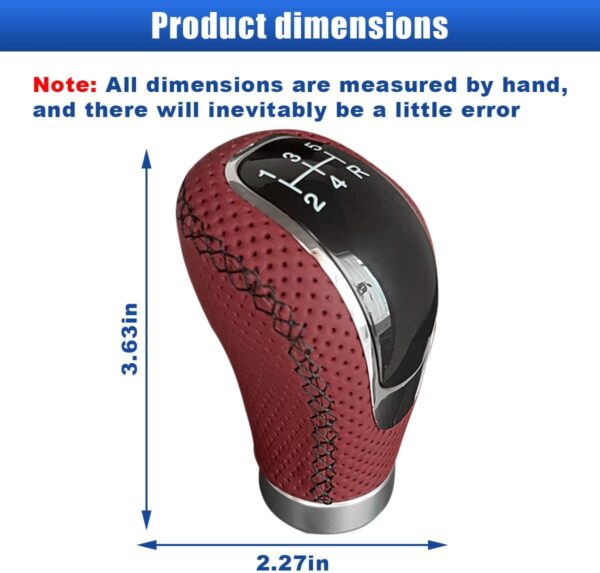 Limited time deal-50% 5 Speed Shift Knob, Manual Gear Shifter Knob, Leather Automotive - Image 2