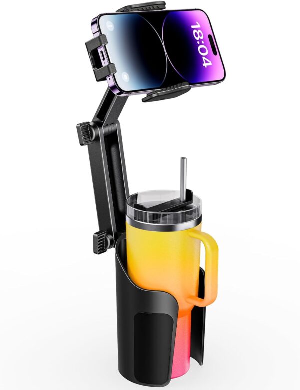Big Spring Deal-44% 2-in-1 Cup Holder Cell Phone Holder for Your Car Bottle Friendly Cup Cell Phone