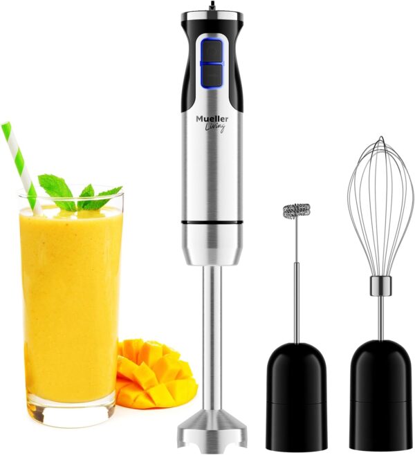 Limited time deal-41% Mueller Immersion Blender Handheld - 8 Speed Stainless Steel Elect