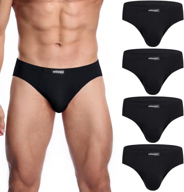 Limited time deal-41% wirarpa Men's Underwear Modal Microfiber Briefs No Fly Covered