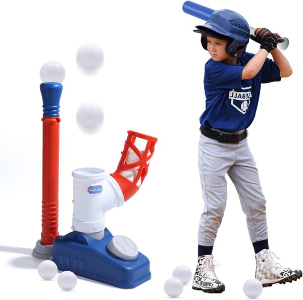 Limited time deal-50% EagleStone Baseball Tee，T-Ball Set for Kids Ages 3-5, Toddler Baseball Set with