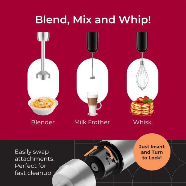 Limited time deal-41% Mueller Immersion Blender Handheld - 8 Speed Stainless Steel Elect - Image 4