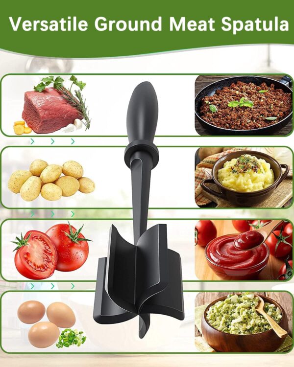 Limited time deal-49% Upgrade Meat Chopper, Heat Resistant Meat Masher for Hamburger - Image 2