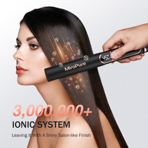 Limited time deal-50% MiroPure Flat Iron Hair Straightener, 1 Inch Titanium Plates Hair Str - Image 3