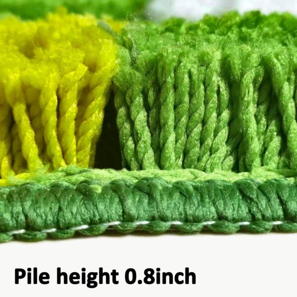 Limited time deal-50% Cute Yellow Green Moss Shag Bathroom Rugs Leaf Bath Mats for Bathroom De - Image 2