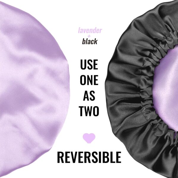 Limited time deal-50% PARISBELLA Reversible Silk Satin Bonnet For Sleeping, Adjustable Sleep Cap for - Image 2