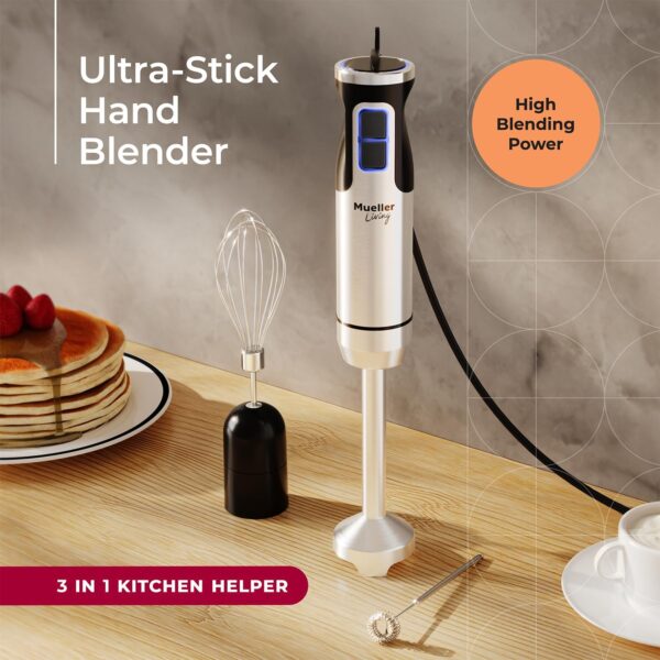 Limited time deal-41% Mueller Immersion Blender Handheld - 8 Speed Stainless Steel Elect - Image 2