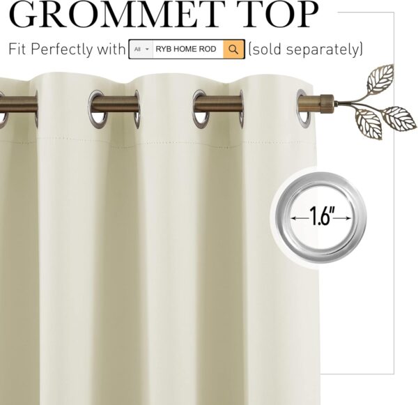 Limited time deal-50% RYB HOME Extra Wide Curtains for Divider Room Separation Soundproof Temp - Image 4