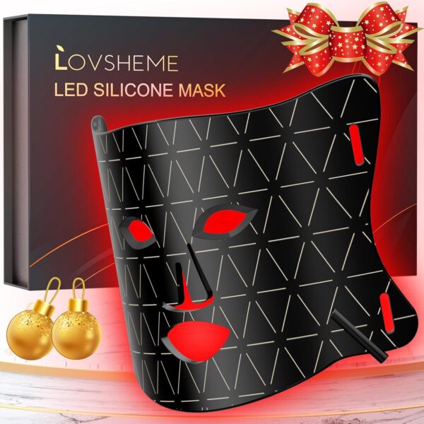 Limited time deal-29% LED Face Mask Light Therapy, Enhance Red Light Therapy Mask for