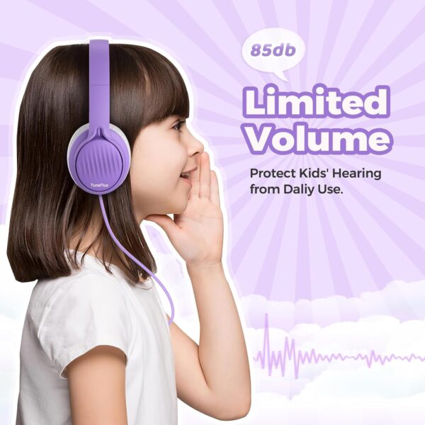 Limited time deal-53% TuneFlux Upgraded Kids Headphones, Wired Toddler Headphones, 85dB Limited - Image 2