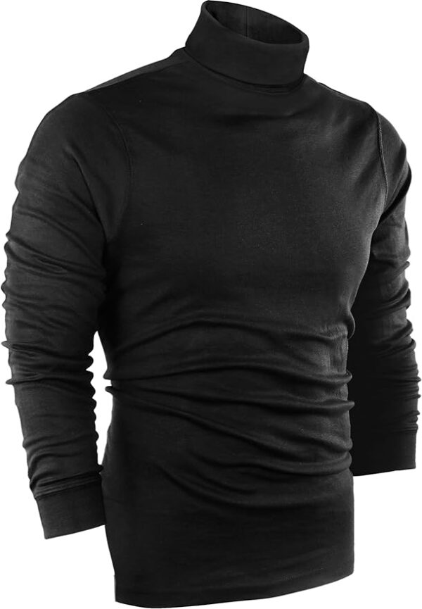 Limited time deal-52% Utopia Wear Men's Turtleneck Slim Fit Lightweight Pullover Top