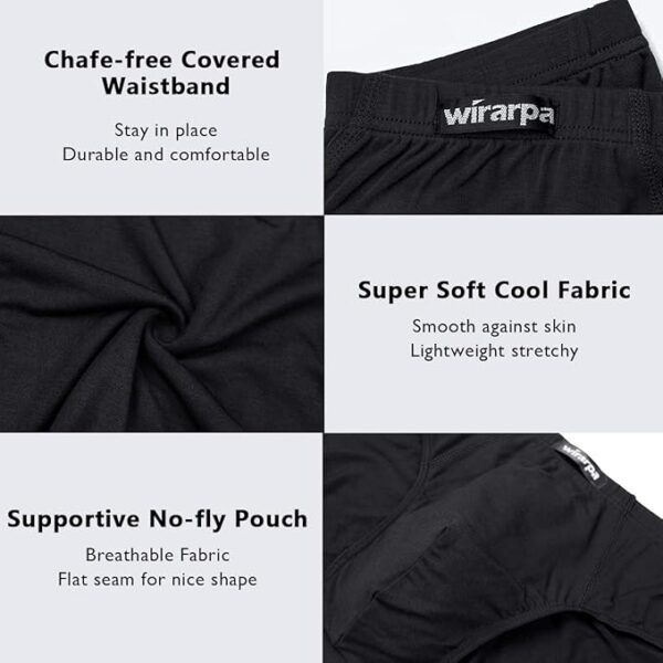 Limited time deal-41% wirarpa Men's Underwear Modal Microfiber Briefs No Fly Covered - Image 3