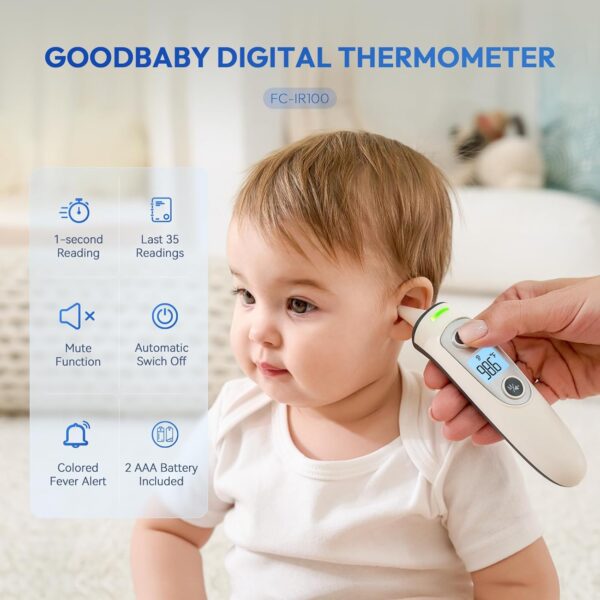 Limited time deal-50% Ear Thermometer for Adults and Kids, Digital Accurate Ear and Fore - Image 2