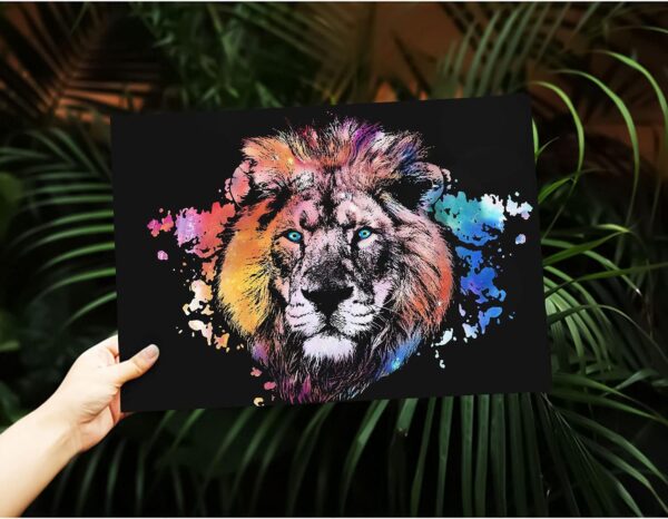 Limited time deal-50% MIASTAR 2 Pack Scratch Art Animal Rainbow Painting Paper, Creativ - Image 2