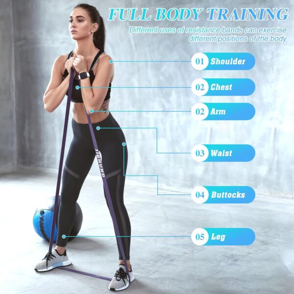 Limited time deal-50% Resistance Bands Set, 4 Strengths Pull Up Assistance Bands Latex Ex - Image 3