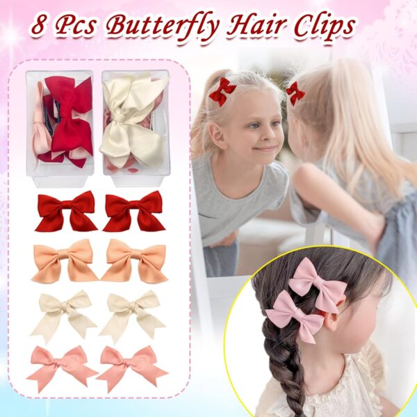 Limited time deal-50% 153 Pcs Hair Accessories for Girls - Bows, Baby Hair Clips, Cute Barre - Image 2