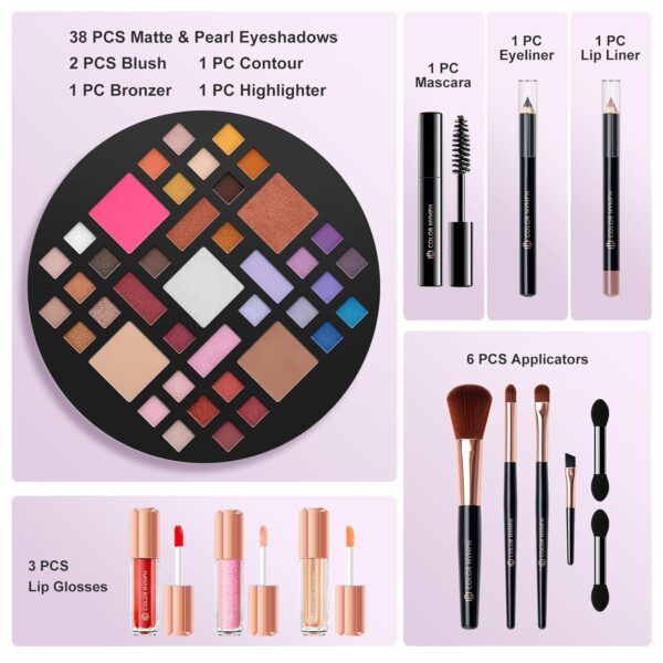 Limited time deal-50% Color Nymph Starter Makeup Kits for Teens Girls With Reusable Cas - Image 4