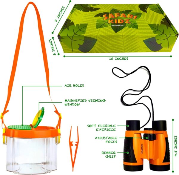 Limited time deal-50% Bug Hunting Kit, Vest, Hat, Binoculars, Lg. Net, Bug Container, Whis - Image 3
