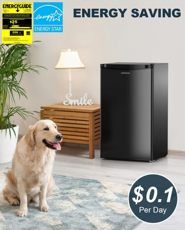 Limited time deal-28% Upstreman 3.2 Cu.Ft Mini Fridge with Freezer, Single Door Mini Frid - Image 2