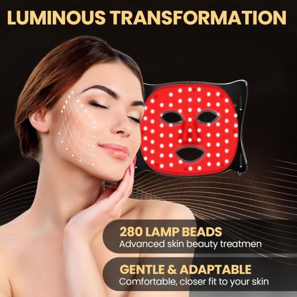 Limited time deal-29% LED Face Mask Light Therapy, Enhance Red Light Therapy Mask for - Image 2