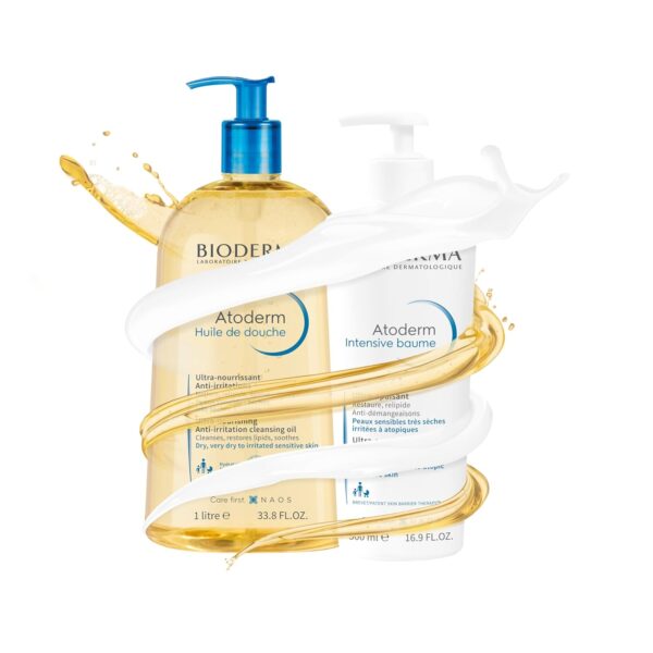 Big Spring Deal-25% off Bioderma Atoderm Shower Oil, Cleansing Oil For Face & Body, Nourishing Cle - Image 3