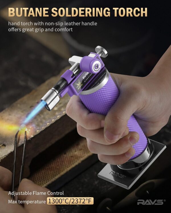 Limited time deal-45% RAVS Butane Torch, 2 Flame Mode Soldering Torches, Kitchen Torch - Image 4