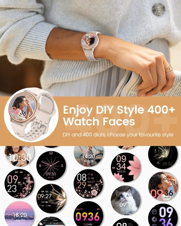 Limited time deal-64% Smart Watches for Women [Make Call/Answer/400+Watch Face] An - Image 2