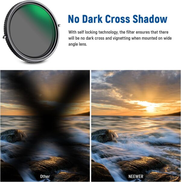 Limited time deal-50% NEEWER 2 in 1 58mm Variable ND Filter ND2–ND32&CPL Filter(Circular Polarize - Image 3