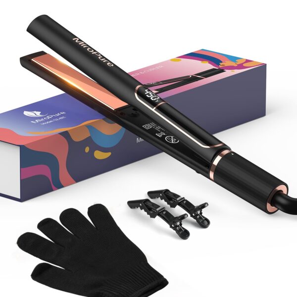 Limited time deal-50% MiroPure Flat Iron Hair Straightener, 1 Inch Titanium Plates Hair Str