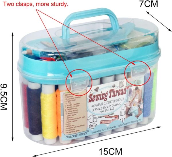 Limited time deal-50% 40 Spools of Sewing Thread,Gift Box Portable Basic Sewing Repair - Image 2