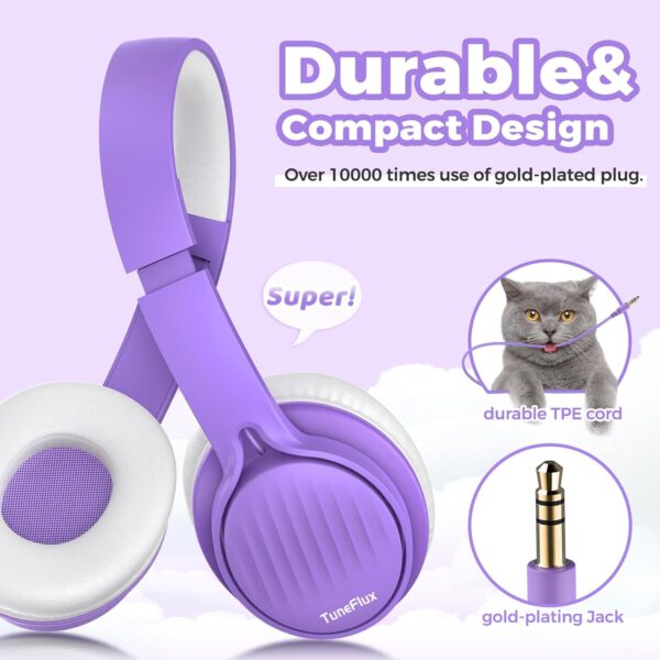 Limited time deal-53% TuneFlux Upgraded Kids Headphones, Wired Toddler Headphones, 85dB Limited - Image 4