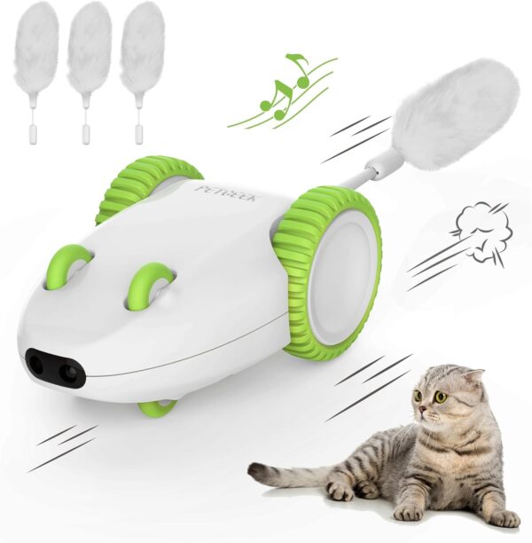 Limited time deal-50% PETGEEK Automatic Cat Mouse Toys Interactive Cat Toys for Indoor