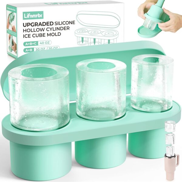 Limited time deal-55% Ice Cube Tray for stanley-cup, Upgraded Silicone Ice Cube Tray for