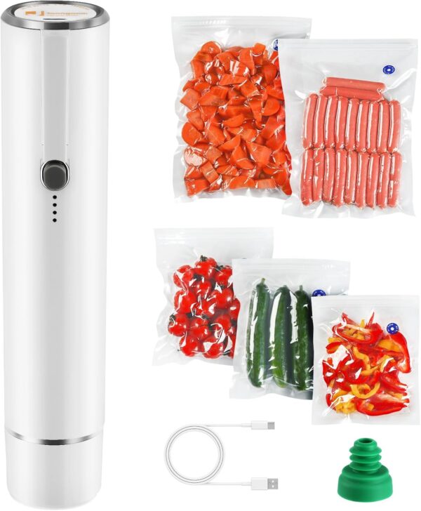 Limited time deal-50% Vacuum Sealer, Handheld Vacuum Sealer for Food Fresh & Save wit