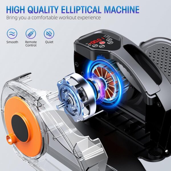 Limited time deal-47% Under Desk Elliptical Machine, Ellipse Leg Exerciser for Seniors Fully - Image 2