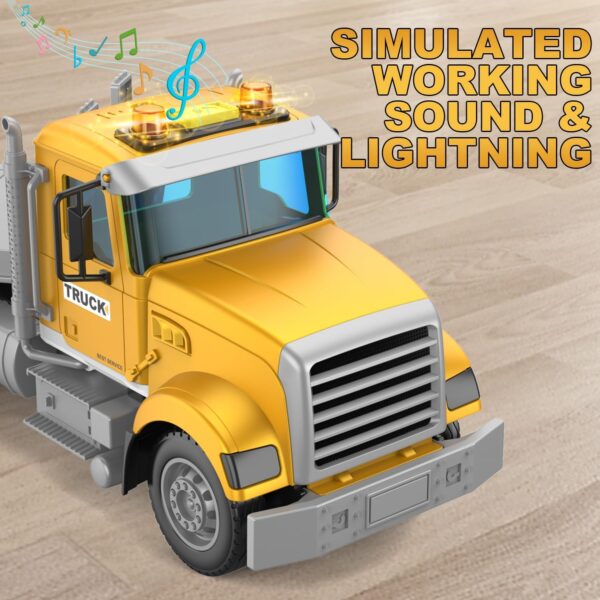 Limited time deal-50% Large 22" Semi Police Truck Toy with Propeller Aircraft Car Toys for Kids Toddlers - Image 3