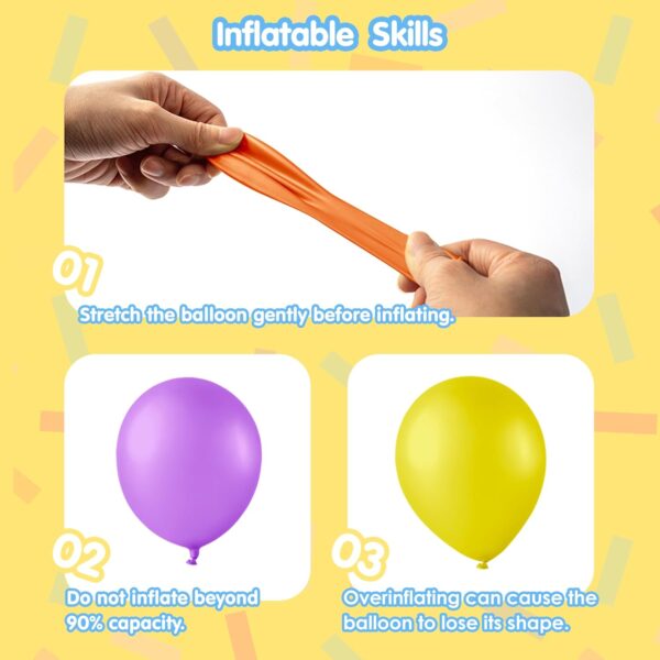 Limited time deal-50% JOYIN 144 Pcs Rainbow Balloon Arch Kit, 6 Assorted Colors Balloons Arch Kit Di - Image 4