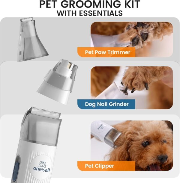 Limited time deal-27% oneisall Dog Hair Vacuum & Dog Grooming Kit, Pet Grooming Vacu - Image 3