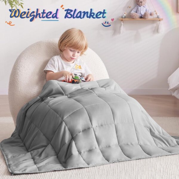 Limited time deal-37% anfie Weighted Blanket Kids (36"x48" 5lbs),Ultra Soft and Cozy Cooli - Image 2