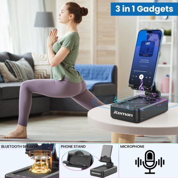 Limited time deal-40% Cell Phone Stand with Wireless Bluetooth Speaker and Anti-Slip Bas - Image 2