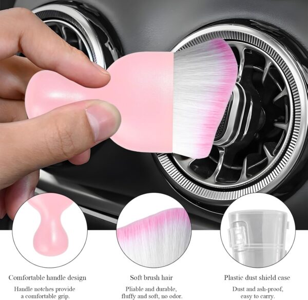 Limited time deal-50% 2PCS Car Interior Dust Brush, Scratch Free Car Detailing Brushes, - Image 3