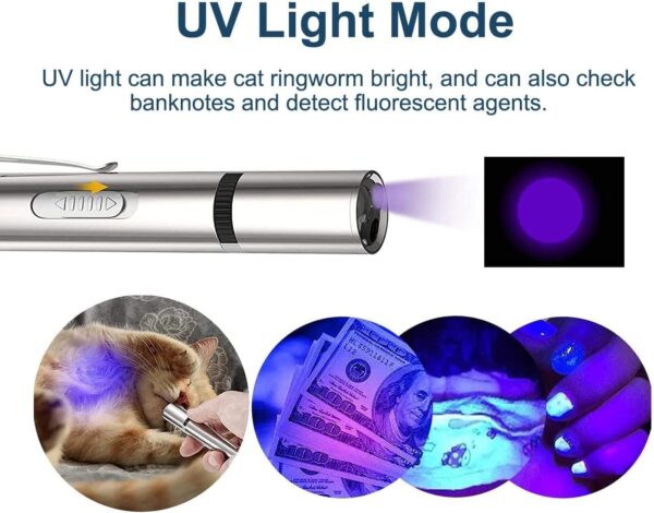 Limited time deal-53% Cat Toys Laser Pointer for Indoor, Rechargeable, 7 Adjustable Wan - Image 3