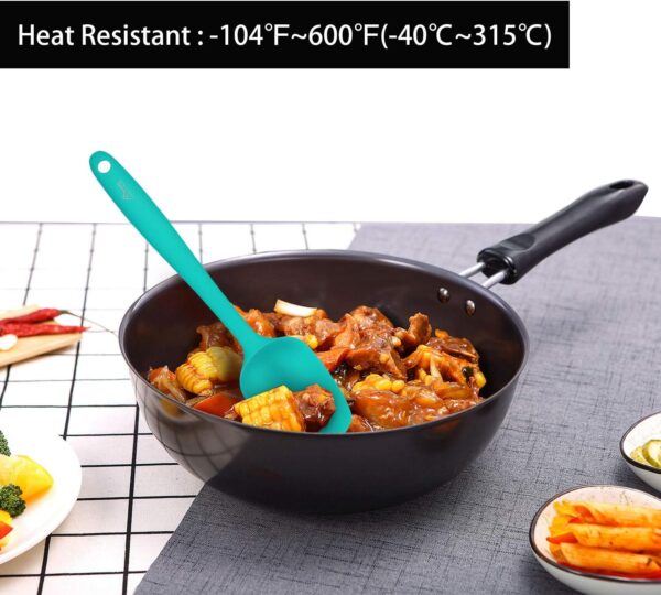 Limited time deal-50% HOTEC Heat Resistant 600℉ Food Grade Silicone Rubber Spatula - Image 3