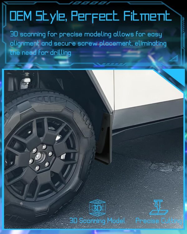 Limited time deal-58% Cybertruck Mud Flaps Mud Splash Guards for Tesla Cybertruck Acce - Image 3